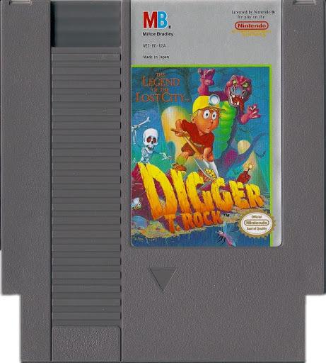 Digger T Rock The Legend Of The Lost City Cartridge + Instruction Book - Marioshroomed