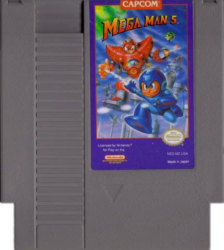 Mega Man 5 CARTRIDGE + INSTRUCTION BOOK - Marioshroomed