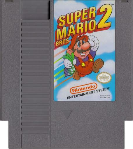 Super Mario Bros. 2 Cartridge + Instruction Book - Marioshroomed