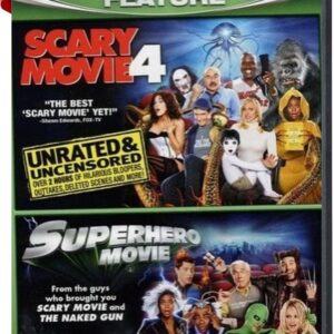 Scary Movie 4 / Superhero Movie DVD Comedy Double Feature 2006 2008 Parody Films Anna Faris Drake Bell Leslie Nielsen Weinstein Comedy Double Feature Disc