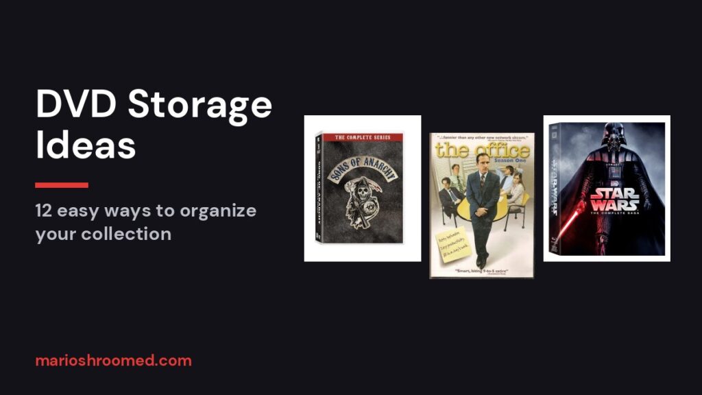 DVD storage ideas: Sons of Anarchy, The Office and Star Wars cases ready to organize on a shelf